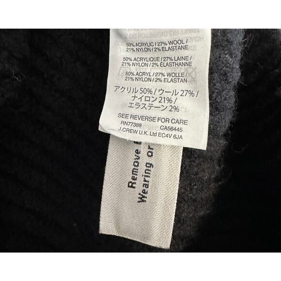 Madewell Pullover Sweater WMNS XS Black Mock Neck Ribbed Knit Long Sleeve Winter - Picture 6 of 6